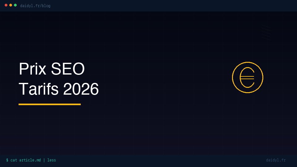 Prix du référencement Google en 2026 : tarifs SEO réels